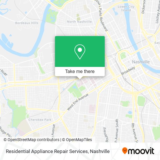 Residential Appliance Repair Services map