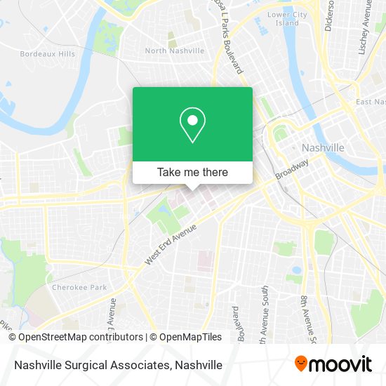 Nashville Surgical Associates map