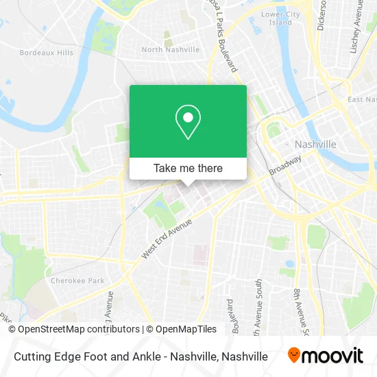 Cutting Edge Foot and Ankle - Nashville map