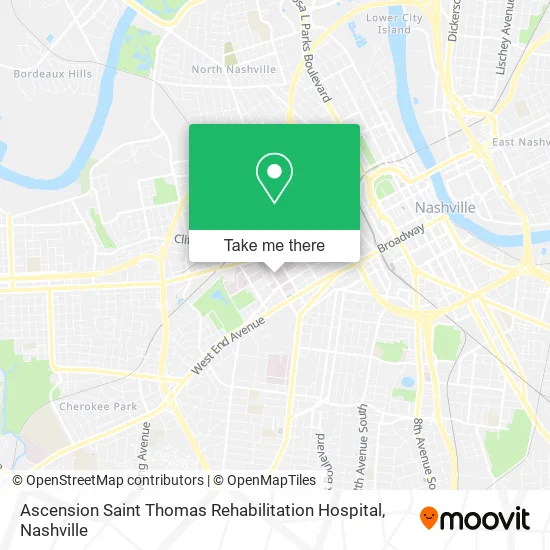 Ascension Saint Thomas Rehabilitation Hospital map