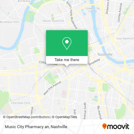 Music City Pharmacy an map