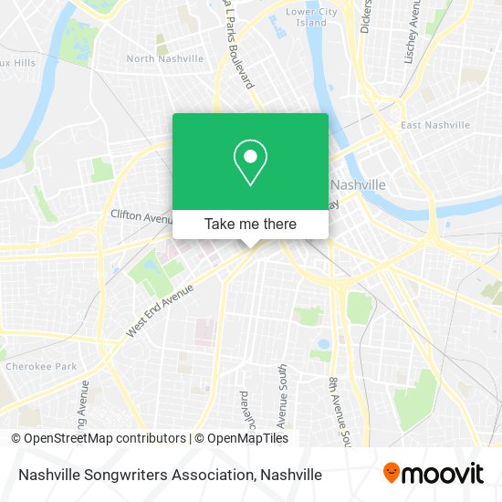 Nashville Songwriters Association map