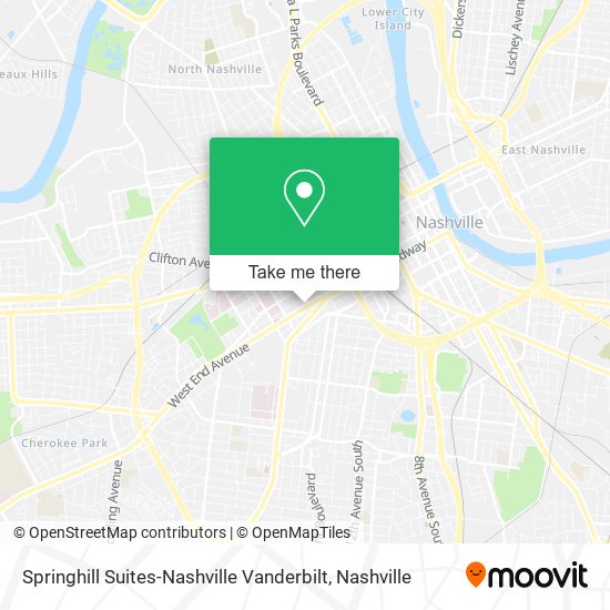 Springhill Suites-Nashville Vanderbilt map