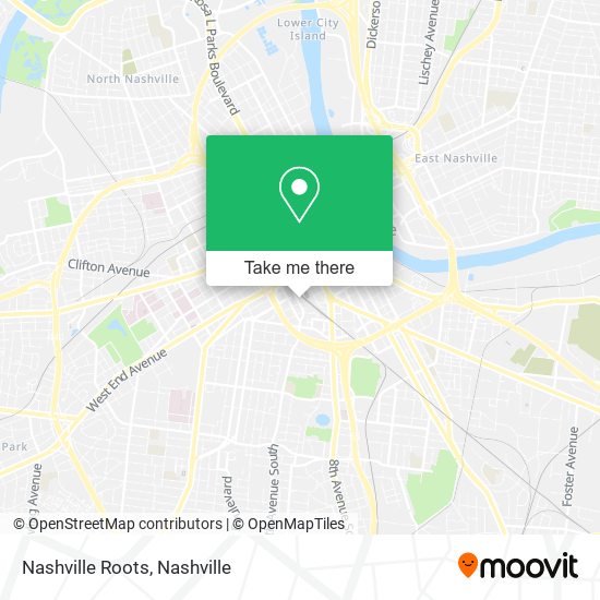 Mapa de Nashville Roots