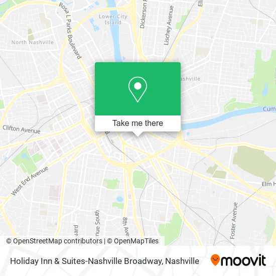Holiday Inn & Suites-Nashville Broadway map