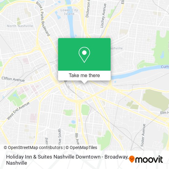 Mapa de Holiday Inn & Suites Nashville Downtown - Broadway