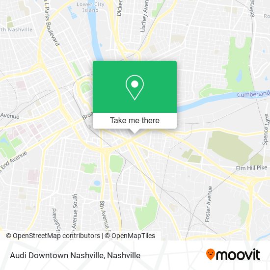 Audi Downtown Nashville map