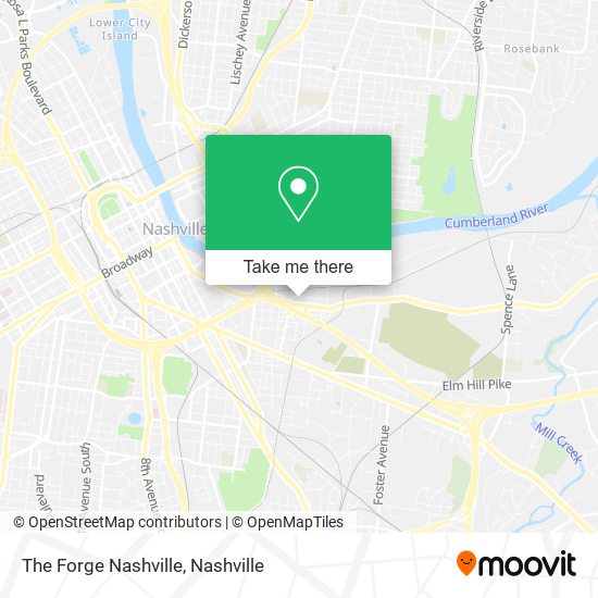 Mapa de The Forge Nashville