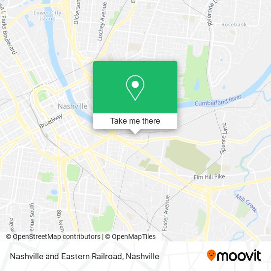 Nashville and Eastern Railroad map