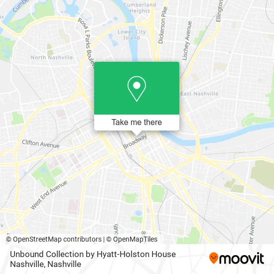 Unbound Collection by Hyatt-Holston House Nashville map