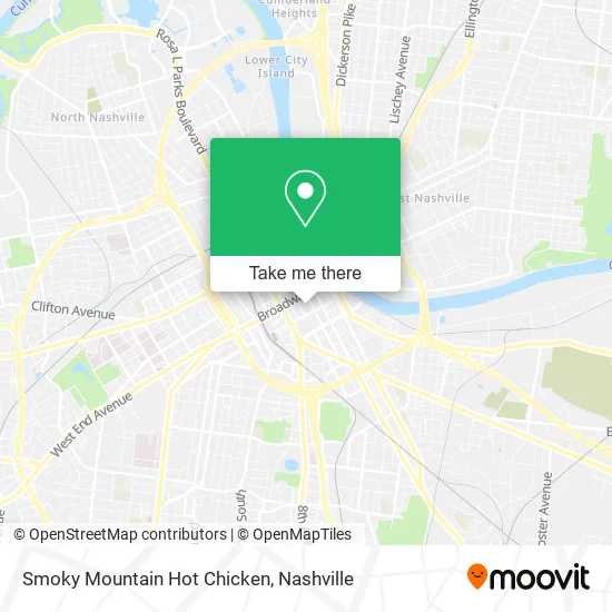 Smoky Mountain Hot Chicken map