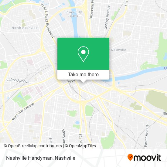 Nashville Handyman map