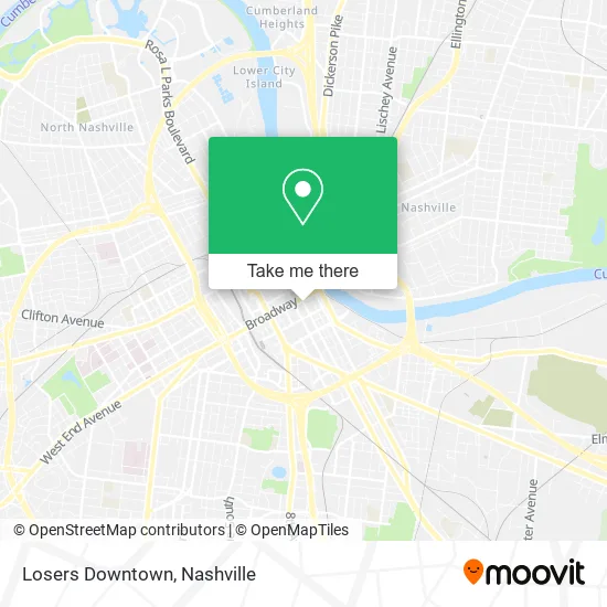 Losers Downtown map