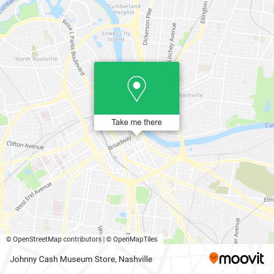 Johnny Cash Museum Store map