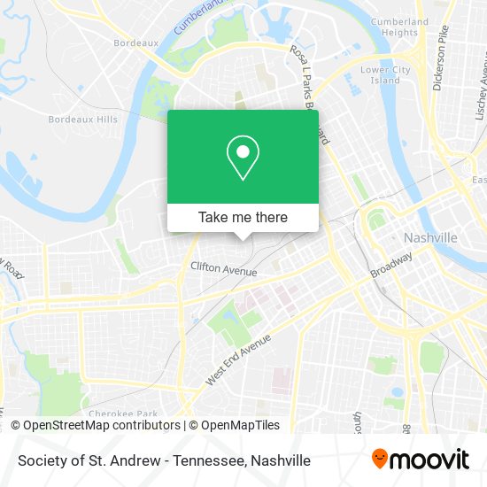 Mapa de Society of St. Andrew - Tennessee