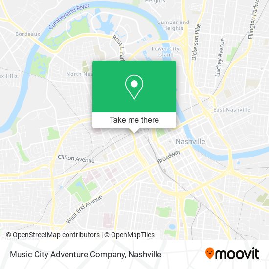 Music City Adventure Company map