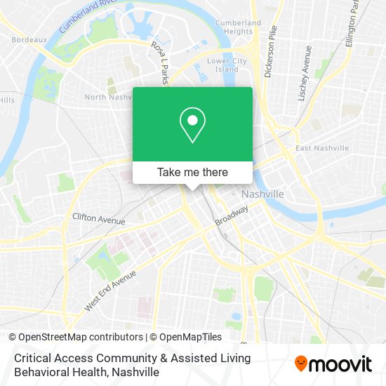Critical Access Community & Assisted Living Behavioral Health map