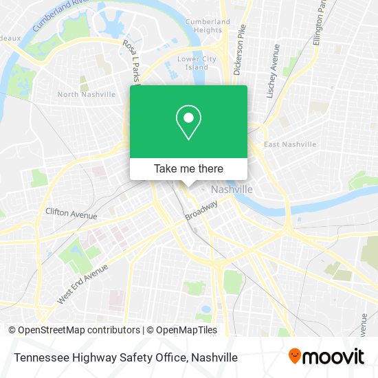 Mapa de Tennessee Highway Safety Office
