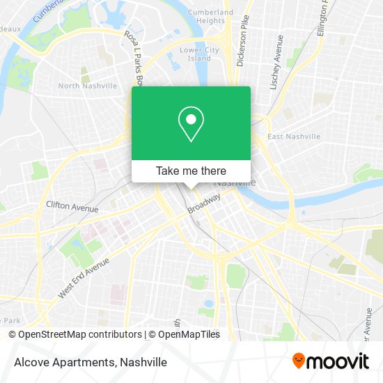 Mapa de Alcove Apartments