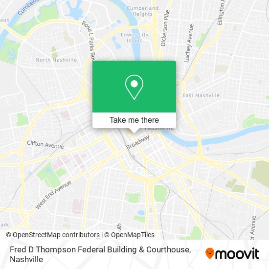 Fred D Thompson Federal Building & Courthouse map
