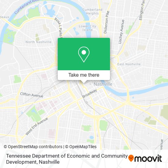 Tennessee Department of Economic and Community Development map