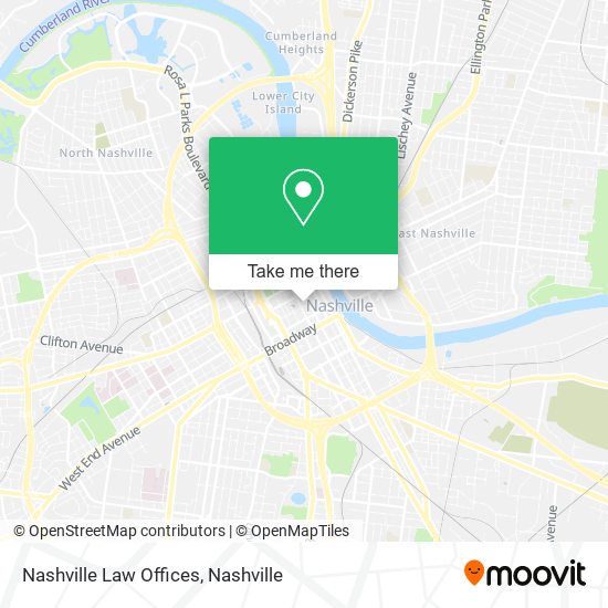 Nashville Law Offices map