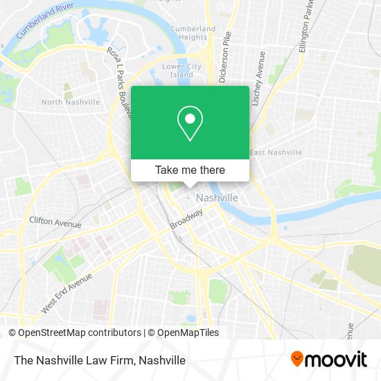 The Nashville Law Firm map