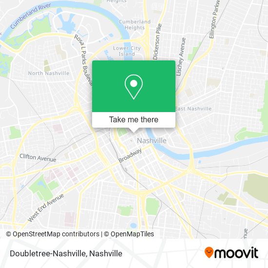 Mapa de Doubletree-Nashville