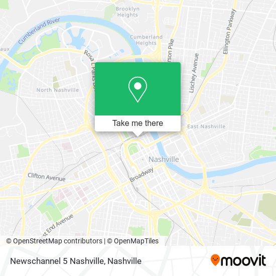 Mapa de Newschannel 5 Nashville