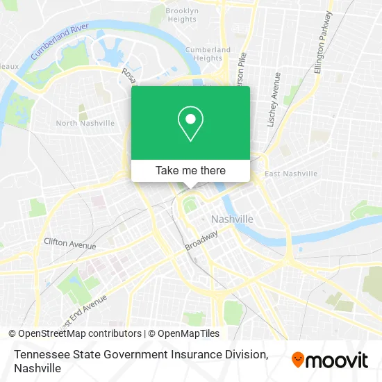 Tennessee State Government Insurance Division map