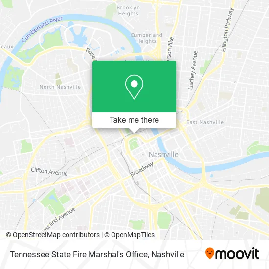 Tennessee State Fire Marshal's Office map