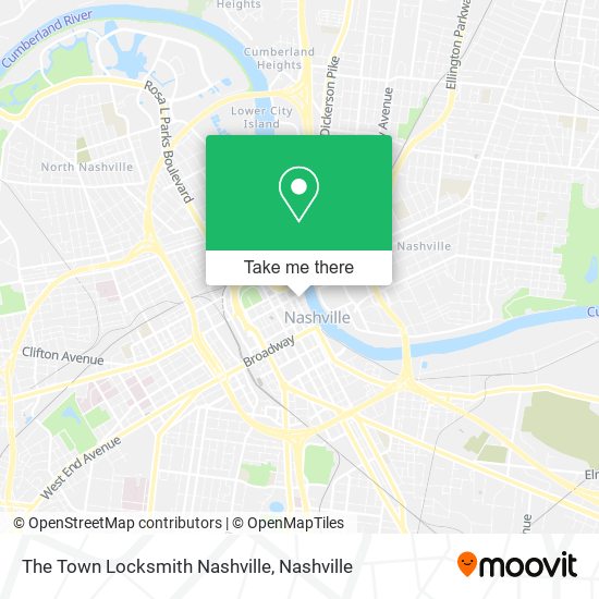 Mapa de The Town Locksmith Nashville