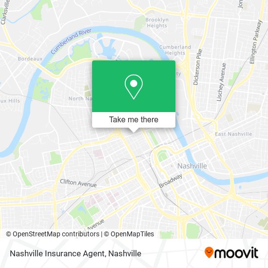 Mapa de Nashville Insurance Agent