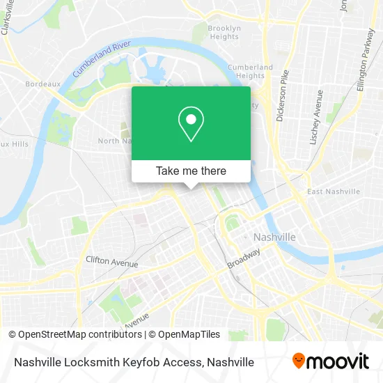 Nashville Locksmith Keyfob Access map
