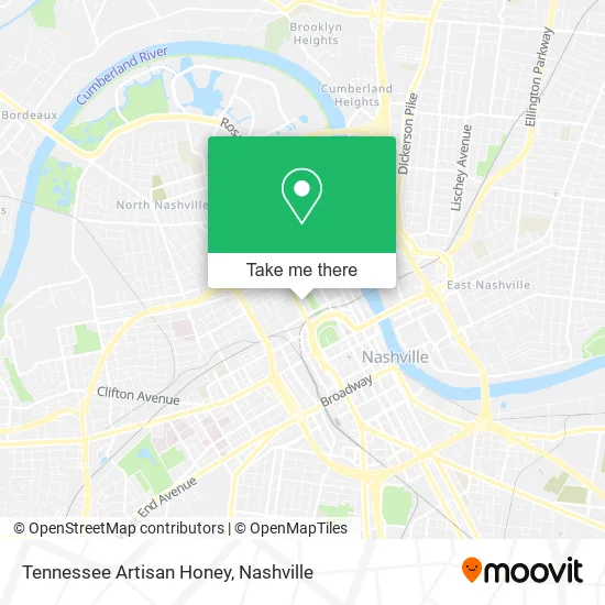 Tennessee Artisan Honey map