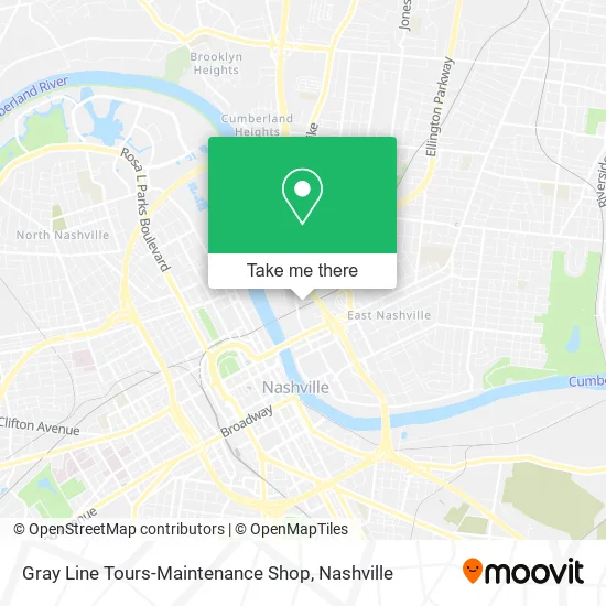 Gray Line Tours-Maintenance Shop map