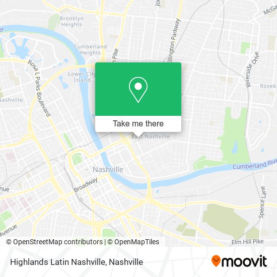 Highlands Latin Nashville map