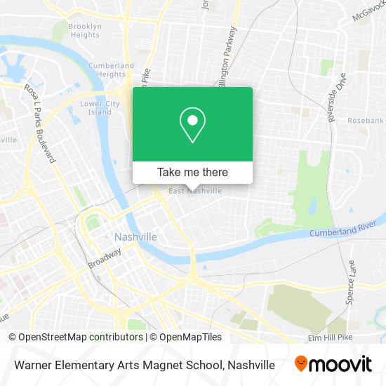Warner Elementary Arts Magnet School map