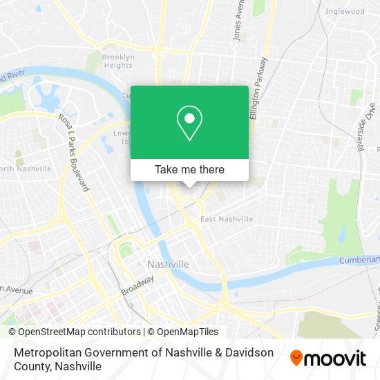 Mapa de Metropolitan Government of Nashville & Davidson County