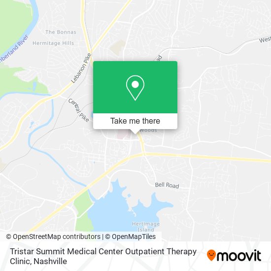 Tristar Summit Medical Center Outpatient Therapy Clinic map