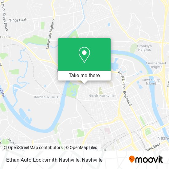 Ethan Auto Locksmith Nashville map