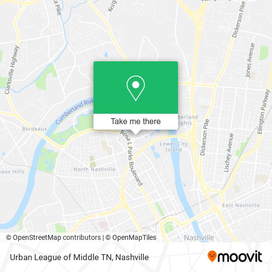 Urban League of Middle TN map