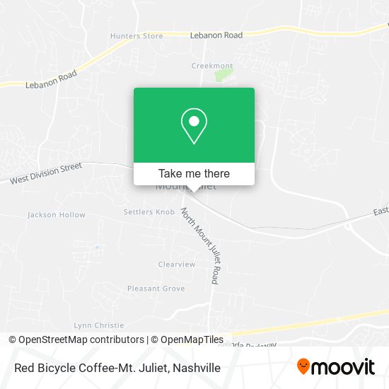 Red Bicycle Coffee-Mt. Juliet map