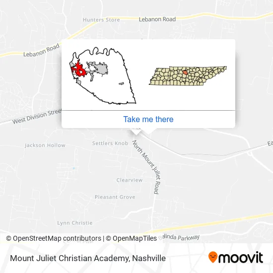 Mount Juliet Christian Academy map