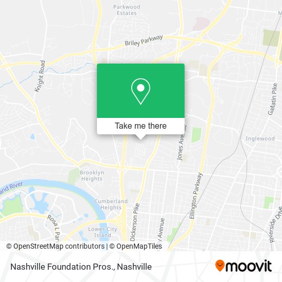 Mapa de Nashville Foundation Pros.