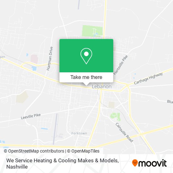 Mapa de We Service Heating & Cooling Makes & Models