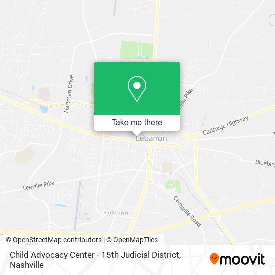 Mapa de Child Advocacy Center - 15th Judicial District
