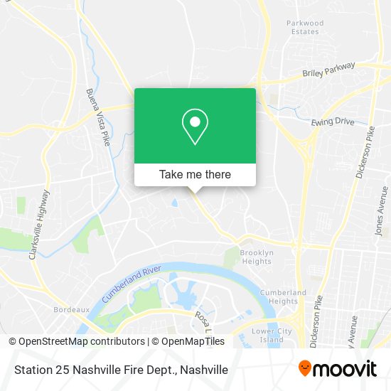 Station 25 Nashville Fire Dept. map