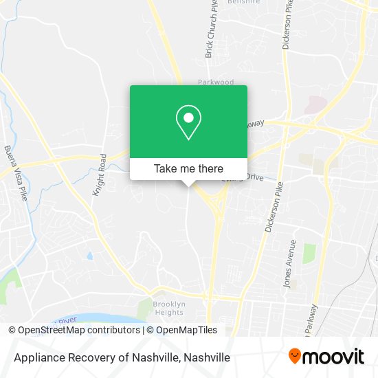 Appliance Recovery of Nashville map