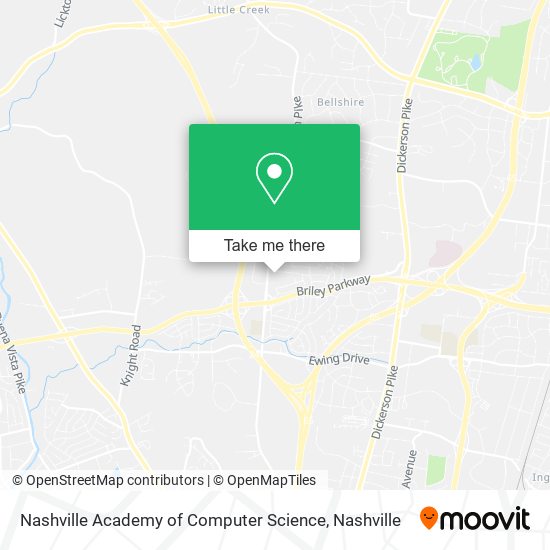 Mapa de Nashville Academy of Computer Science